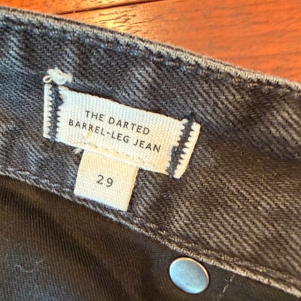 Madewell Black. Barrel Denim Jean Sz 29 - Picture 5 of 5